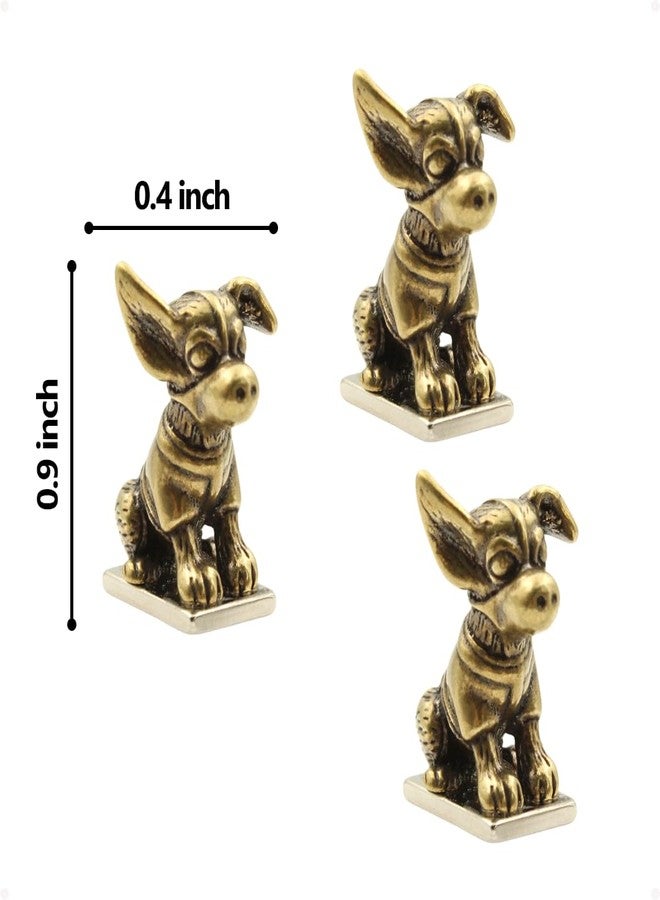 Wallertree Brass Dog Hinge Heads Decorative Topper Set of 3 - Magnetic Hinge Head Toppers - Vintage Animal Door Hinge Head Home Decoration - Image 5